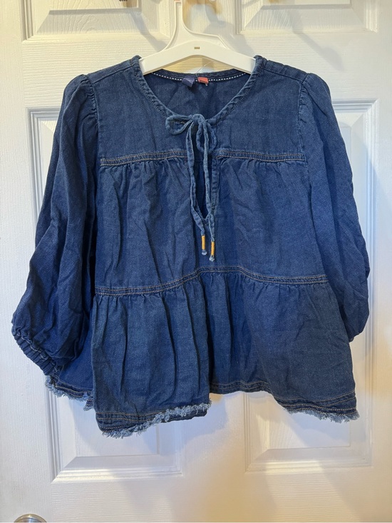 Pilcro Tops - NWOT Pilcro Denim Peasant Blouse